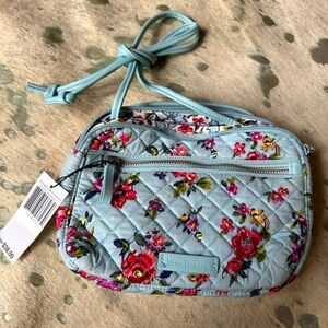 Vera Bradley- Iconic RFID Little Crossbody - water Bouquet